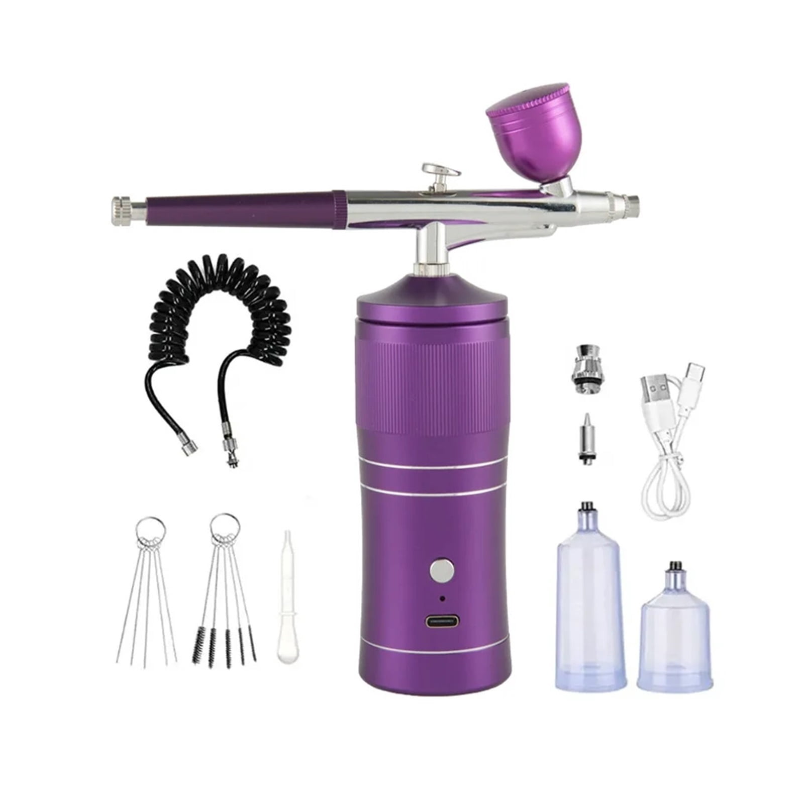 Rechargeable Airbrush Compressor Kit Air Brush Sprayer Gun Water Oxygen Deep Hydrating Machine For Nail Art Tattoo Cake Makeup ,Flexible