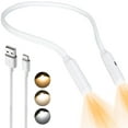 thumbnail image 1 of Rechargeable Anion LED Neck Light, 3-Color & Stepless Dimming Reading Lighting, Bendable Neck Light, Perfect Book Light for Reading in Bed, Knitting, Camping, Repairing, Book Lovers Gifts，White, 1 of 8
