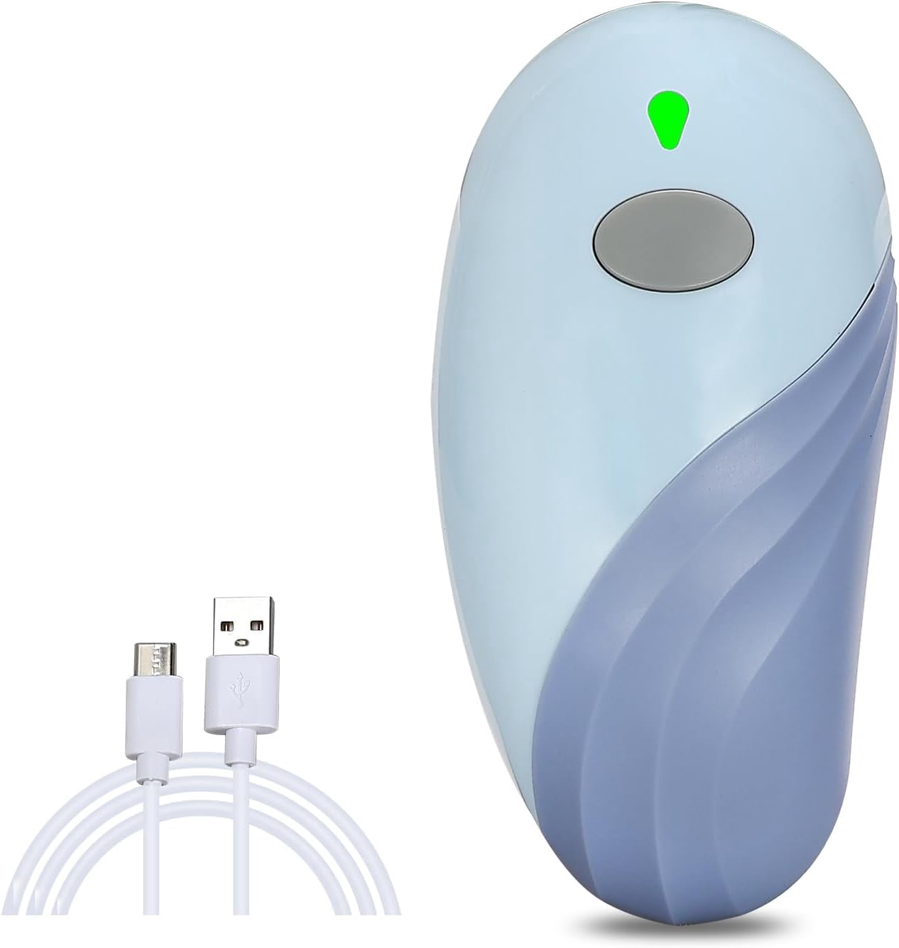 Rechargeable Auto Electric Can OpenerTouch Side Cut Opener Open Your Cans with A Simple Press of Button - Automatic,Smooth Edge,Food-Safe,for Kitchen for Seniors Arthritis Small Size (Blue)