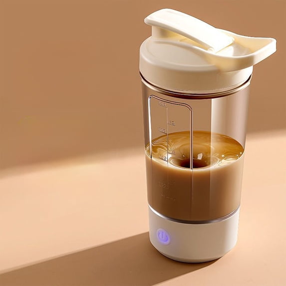 Rechargeable Automatic Blender Cup (19oz) | Portable USB Mixing, Measuring Scale, Self-Cleaning, Leak-Proof Travel Design