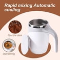 thumbnail image 1 of Rechargeable Automatic Coffee Stirring Mug With 350ml Large Capacity USB C Fast Charging Leak Proof Lid & Stainless Inner One Button Operation Stirring Cup For Coffee,kitchen drinking cups, 1 of 8