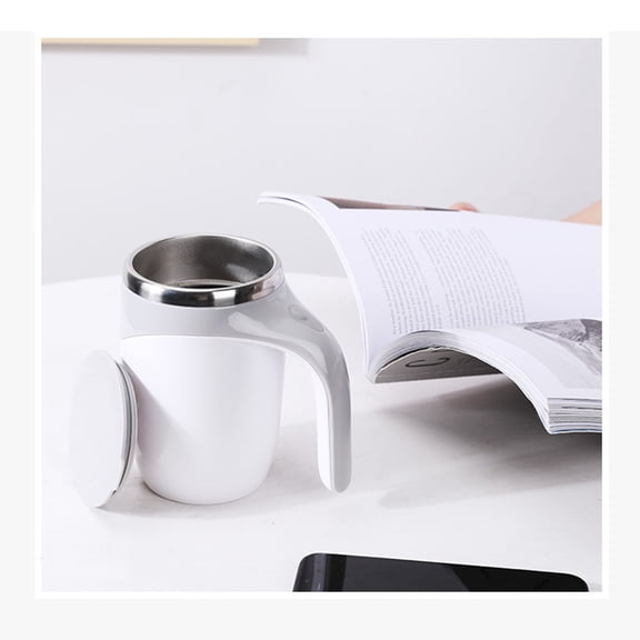 Rechargeable Automatic Mixing Cup 13oz, USB Magnetic Stirrer for Coffee & Protein Shakes with One-Touch Control