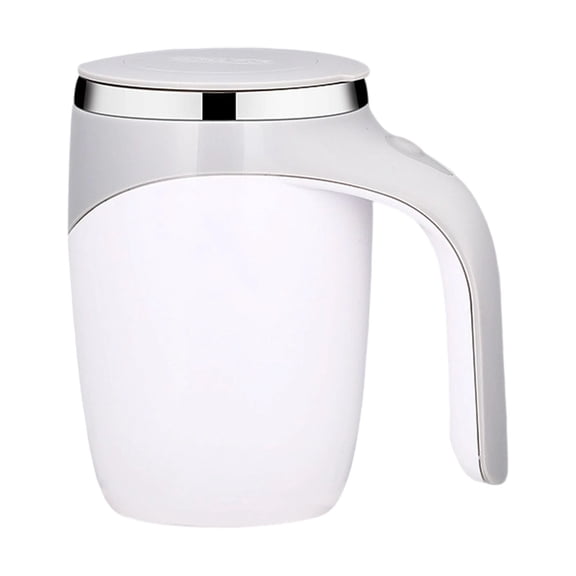 Rechargeable Automatic Stirring Coffee Mug, Built In Mixing Mechanism, Rust Resistant Stainless Interior, Travel Home Self Stirring Beverage Cup
