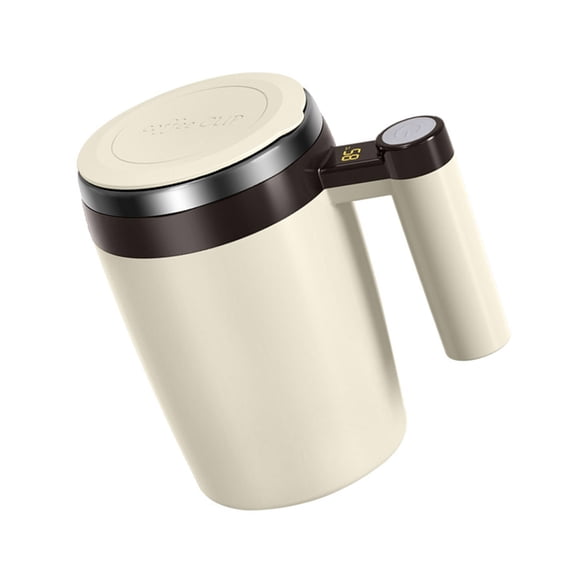 Rechargeable Automatic Stirring Cup Stainless Steel Rotating Magnetic Coffee Mixing Mug with Precise Temperature Display