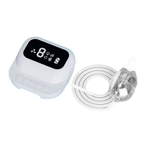 Rechargeable Baby Nasal Aspirator Not Invasives Electric Nose Suction Comfortable Device for Newborns to Toddler White