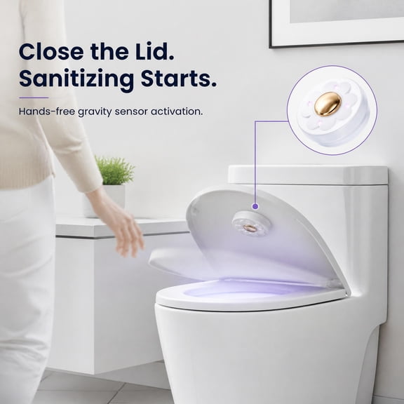 Rechargeable Bathroom Odor Eliminator Light, Portable Motion Sensor Deodorizing Lamp with Air Freshening Function, Compact Home Toilet Night Light for Bathroom and Indoor Use