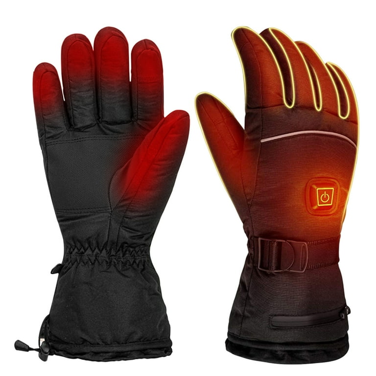 Rechargeable Battery Heated Thermal Gloves Soft Fleece Lining and