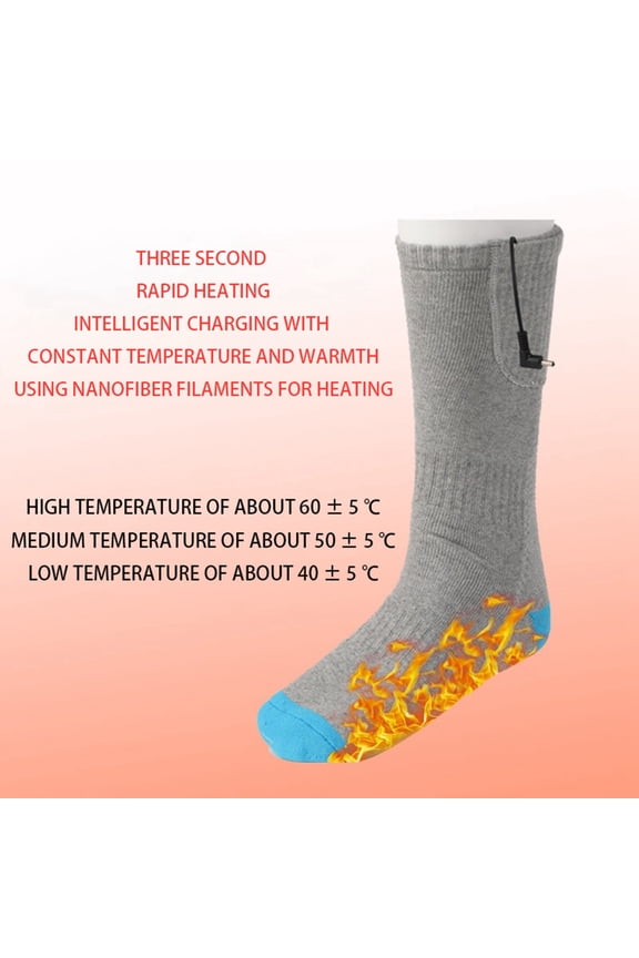 Rechargeable Battery Operated Heated Socks Winter Thermal Warmth Gear for Outdoor Activities and Skiing Adventures