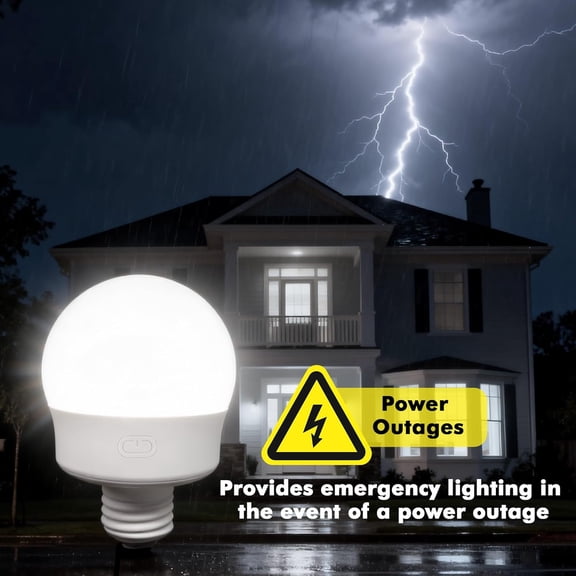Rechargeable Battery Operated Light Bulbs, E26 Screw in (Magnetic Detachable) Light Bulb for Lamps with Remote Control DimmableTimer, Wireless Puck Emergency Lamp for Non-Hardwired Wall Sconce