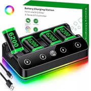 Beboncool Rechargeable Battery Pack for Xbox Series X|S & One Controllers, 4 6200mWh
