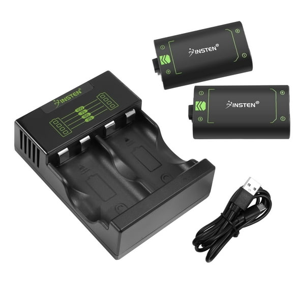 2-Pack Rechargeable Batteries Compatible with Xbox Series X, Series S, and Xbox One - Comes with 2 2500mAh Batteries and Charging Station - Smart LED Indicator