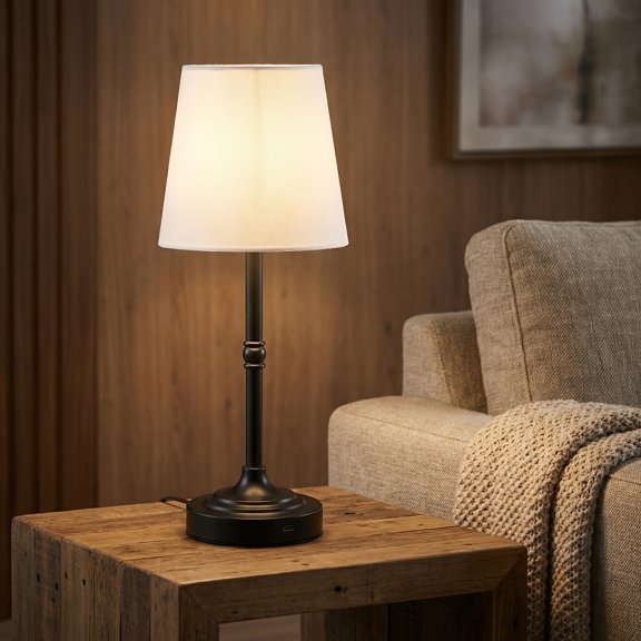 Rechargeable Battery Powered Table Lamp, Cordless Touch Lamps, Stepless Dimmable Bedside Lamps, Night Lamp for Bedroom, Dinning Room, Kitchen Decor, Office