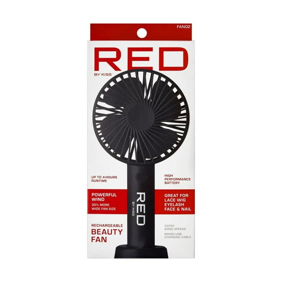 Red by Kiss Rechargeable Beauty Fan | Portable Cooling Fan for Makeup  Lashes – Choose Color