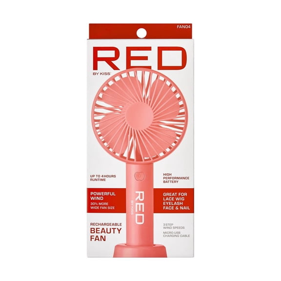 Red by Kiss Rechargeable Beauty Fan | Portable Cooling Fan for Makeup  Lashes – Choose Color