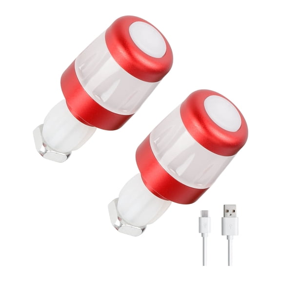 Rechargeable Bike Handlebar Light Quick Installation Rod End Safety Warning Light For Night Cycling Safety Easy to Use