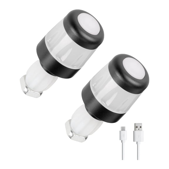Rechargeable Bike Handlebar Light Quick Installation Rod End Safety Warning Light For Night Cycling Safety Easy to Use