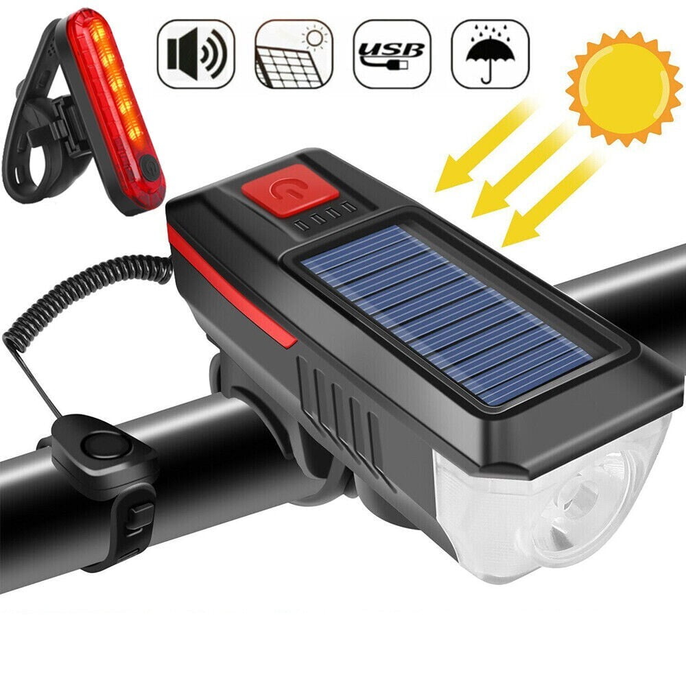 DFITO Rechargeable Bike Light Set with Solar Power Bahrain Ubuy