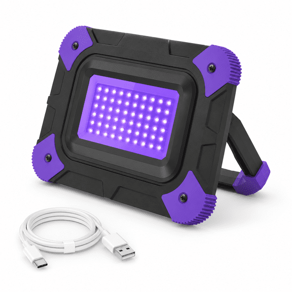 Rechargeable Black Light 1 Pack, 60 LED 400-405 NM Wavelength Flashlight