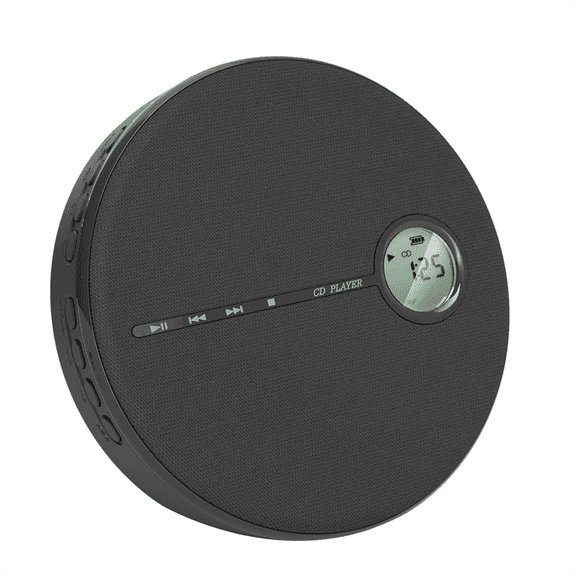 Rechargeable Bluetooth CD Player, Music CD Disc Player for Car/Travel, Home Audio with Stereo Speaker,AUX,USB Black