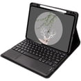 thumbnail image 1 of Rechargeable Bluetooth Keyboard Case with Trackpad for iPad 10th Generation 2022 10.9 Inch, Folio Stand Protective Cover with Pencil Holder, US English Layout,Black, 1 of 5