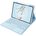 thumbnail image 1 of Rechargeable Bluetooth Keyboard Case with Trackpad for iPad 10th Generation 2022 10.9 Inch, Folio Stand Protective Cover with Pencil Holder, US English Layout,Sky Blue, 1 of 5