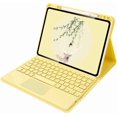 thumbnail image 1 of Rechargeable Bluetooth Keyboard Case with Trackpad for iPad 10th Generation 2022 10.9 Inch, Folio Stand Protective Cover with Pencil Holder, US English Layout,Yellow, 1 of 5