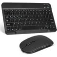 Rechargeable Bluetooth Keyboard and Mouse Combo Ultra Slim FullSize Keyboard and Ergonomic