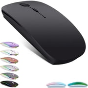 Rechargeable Bluetooth Mouse for MacBook Pro/MacBook Air/iPad, Wireless Mouse for Laptop/Notebook/PC/Chromebook Black