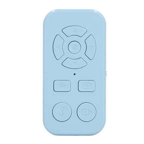 Rechargeable Bluetooth Remote Control Page Turner with 9 Keys, Wireless Smartphone Scrolling Shutter Release Clicker (10 x 7 inches / 25.4 x 17.8 cm), Marine Blue