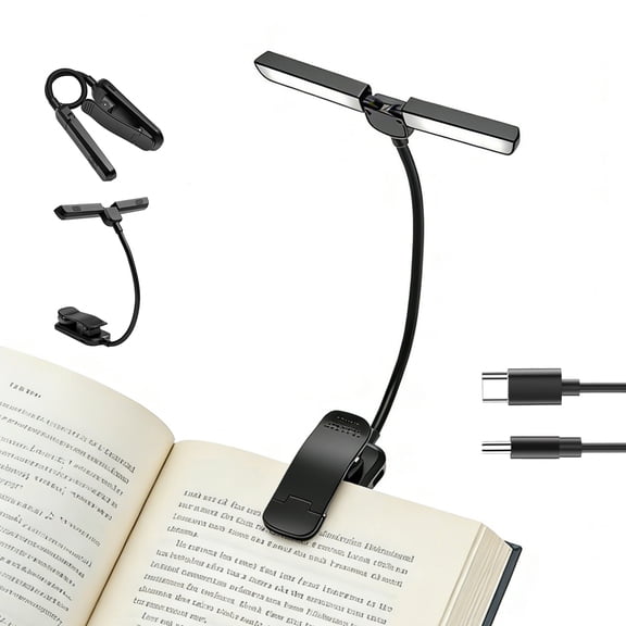 Rechargeable Book Light for Reading in Bed with 18 LED &Memory Function-Eye Caring 3 Color Stepless Dimming 360° Flexible Neck,90 Hrs Runtime Flexible Goose Neck Clip on Light for Book Lovers