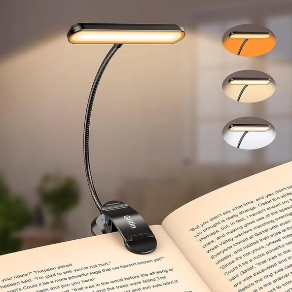 Rechargeable Book Light for Reading in Bed with 19 LED &Memory Function-Eye Cari