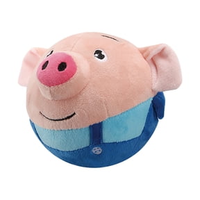 Rechargeable Bouncing Pig Toy, Singing and Recording Interactive Ball, Light-Up Jumping Animal for 3+ Years