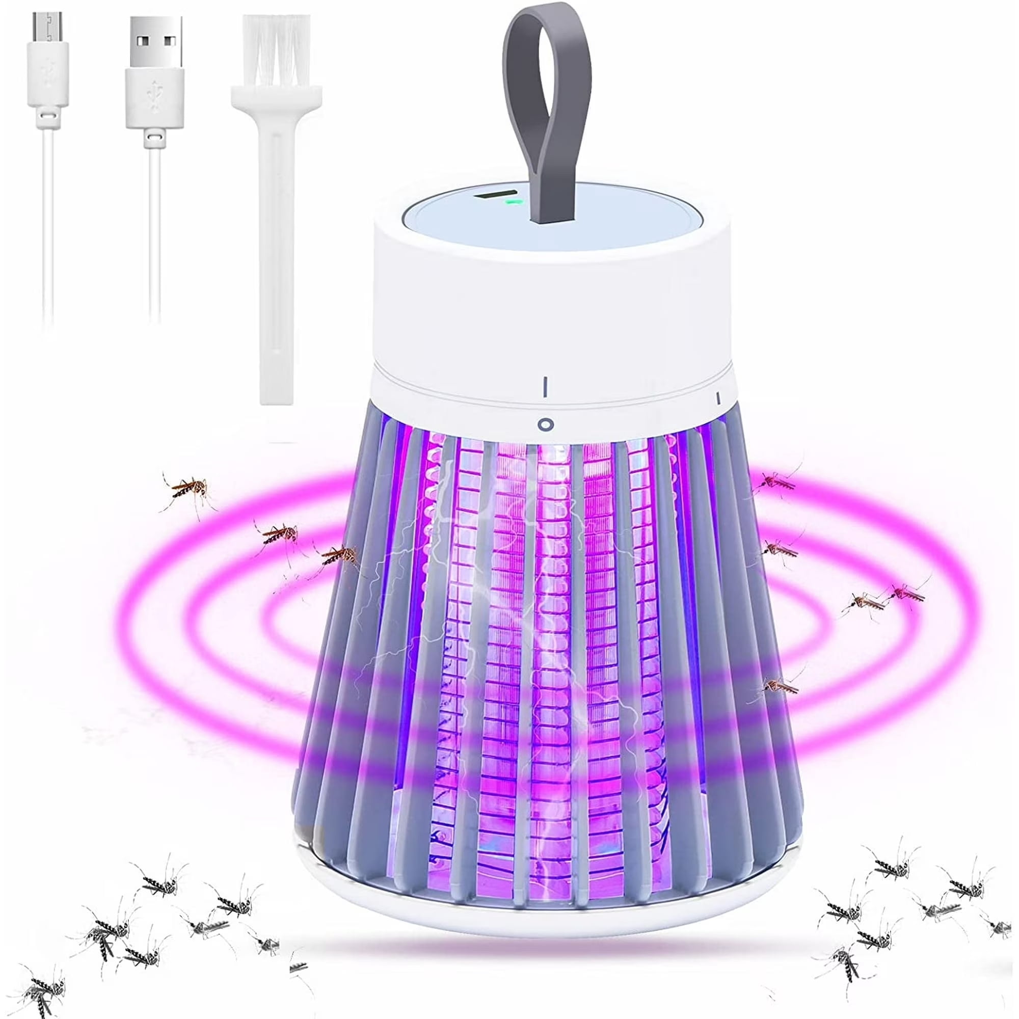 Rechargeable Bug Zapper Indoor/Outdoor, Mosquito Zapper with Safety ...