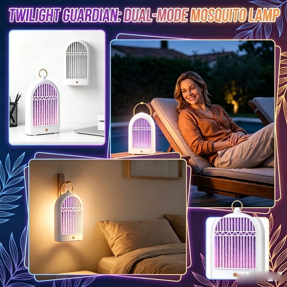 Rechargeable Bug Zapper, Insect Zapper Indoor Home, Gnats Indoor, Electric Mosquito, White 1-Piece Usb Powered Dual Function Tabletop Wall Hanging Bug Eliminator, 11X7X2.5 in for