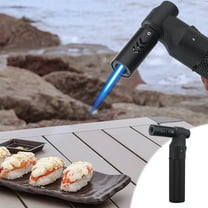 Rechargeable Butane Torch Lighter, Slim Refillable Butane Lighter, Adjustable Flame Windproof Metal Jet Torch For Outdoor BBQ Kitchen, Portable Multipurpose Hand Lighter