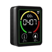Rechargeable CO2 Meter with TVOC Sensors Immediate Monitoring Temperature Humidity Alarm for Home Office School Safety