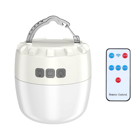 Rechargeable Camping Lantern with Remote, Dimmable LED Tent Light with Red Emergency Flashing Mode, Magnetic Base, Power Bank, 50-Hour Long Battery Life, Outdoor Waterproof Gear