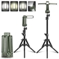 thumbnail image 1 of Rechargeable Camping Light with Stand, 16000mAh Cordless Work Light with 4 LED Lamp Heads, 2500 Lumens Foldable Working Lantern with Detachable Tripod, Camping Essentials Gear Emergency Flashlight, 1 of 9