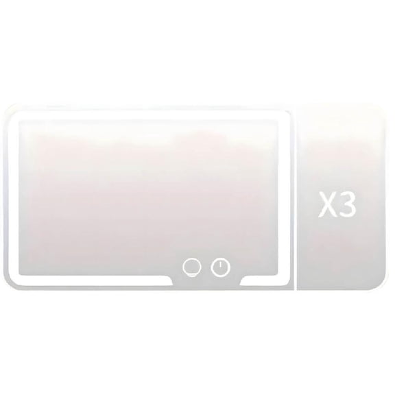 Rechargeable Car Vanity 3X Magnification 40 LED 3 Modes Touch Control Strap Mounted Long-Lasting Battery