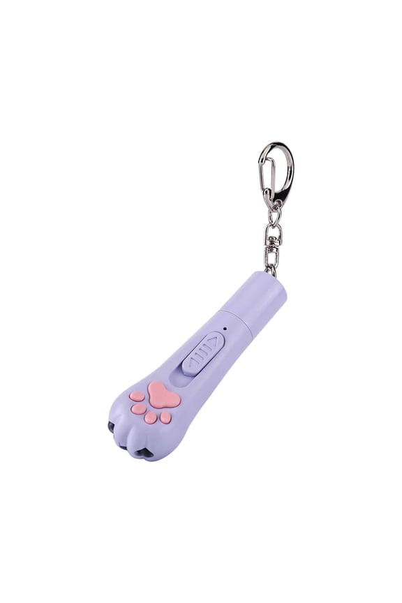 Rechargeable Cat Laser Pointer for Cats & Kittens - Built-in Rechargeable Battery, Keychain Clip, Cute Paw Design, Portable Interactive Toy - Cat Owners, Kitten Parents, Indoor Play, Outdoor Use, Cat