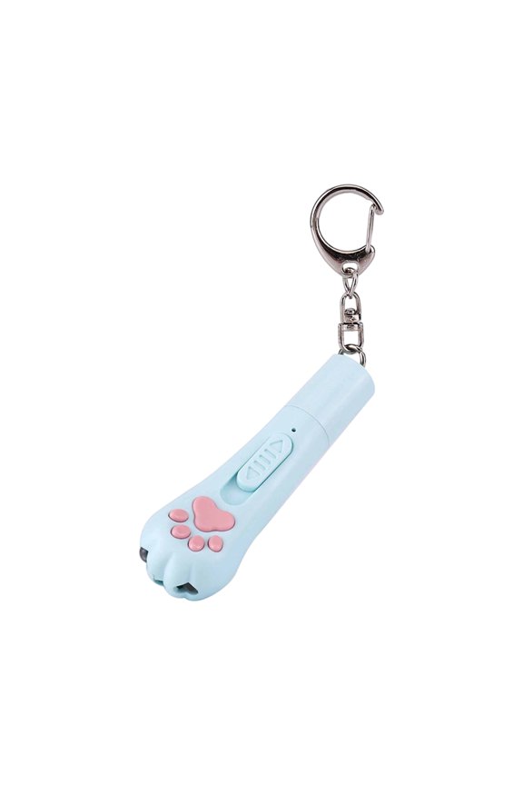 Rechargeable Cat Laser Pointer Toy - Cat Paw Shaped, Keychain Clip, USB Rechargeable, Multiple Laser Patterns, Portable Design - For Cats, Indoor Cat Play, Pet Owners, Daily Cat Exercise, Interactive