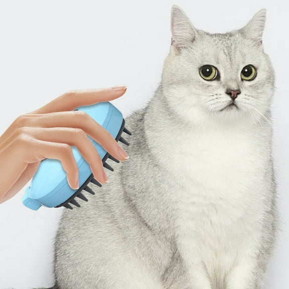 Rechargeable Cat Steam Brush - 3-in-1 Pet Grooming Tool for Shedding, Massage, and Hair Removal - Whale-Shaped Silicone Brush for Cats and Dogs with Gentle Steam Function