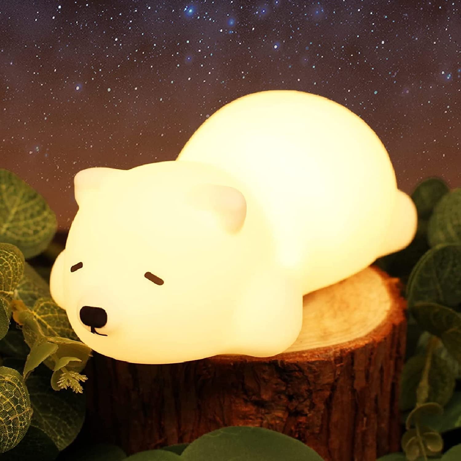 Rechargeable Child Night Light USB Bedside Lamp Baby Night Light Silicone Night Lamp with 7 Colors
