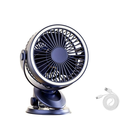Rechargeable Clip & Desk Fan with 720° Wide-Angle Oscillation, 3-Speed Settings, Quiet Operation, Multi-Functional Design for Home, Office, and Dormitory Use