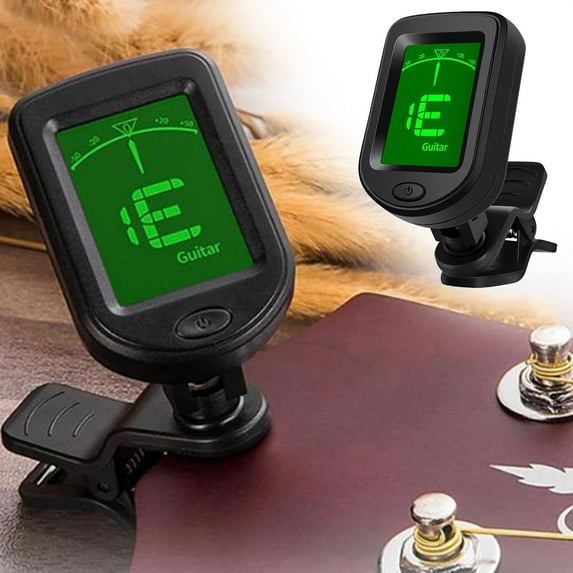 Rechargeable Clip-On Chromatic Guitar Tuner, LCD Display with 卤0.5 Cent Accuracy for Acoustic Guitar Ukulele Violin Bass, Multi-Mode Vibration Sensor