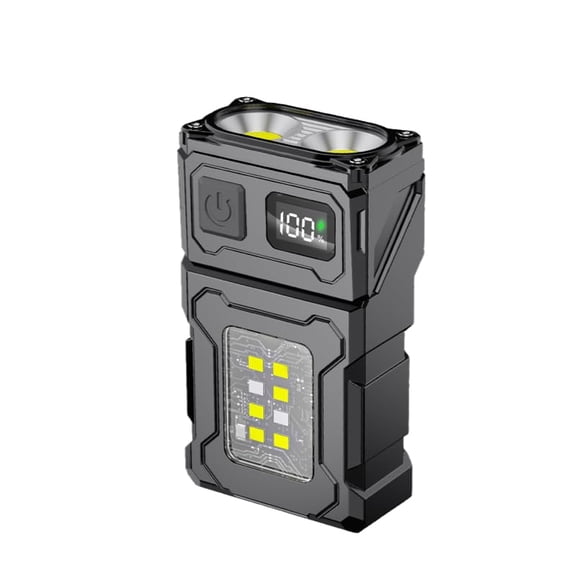 Rechargeable Clip-on EDC Tactical Flashlight, USB C High Lumens Warning Light for Camping