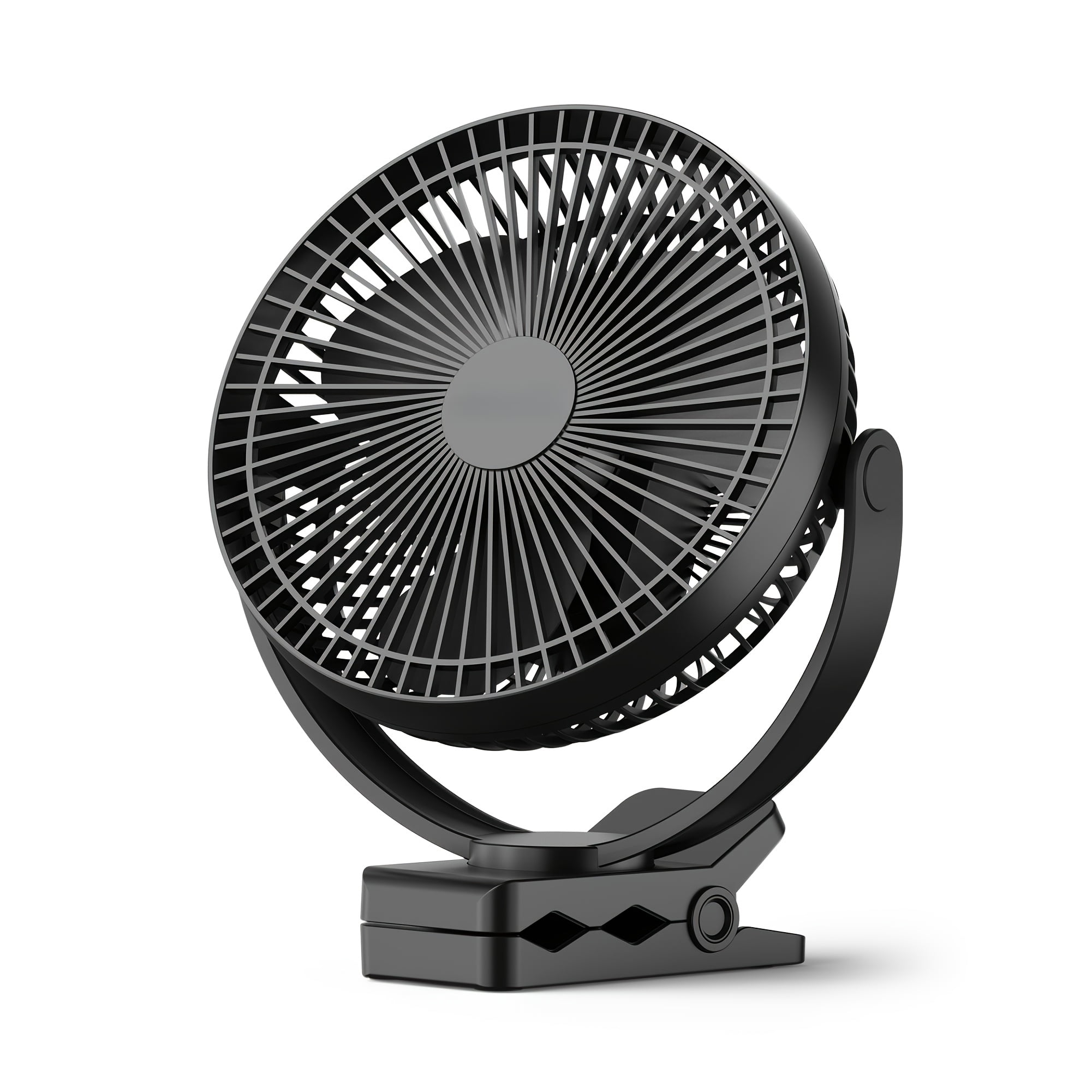 Rechargeable Clip-On Fan with a 10000Mah Battery, 8-Inch Size, USB Powered, Featuring 4 Speed Settings, Powerful Airflow, And a Robust Clip, Ideal for Outdoor Activities, Golf Carts, And Office Use