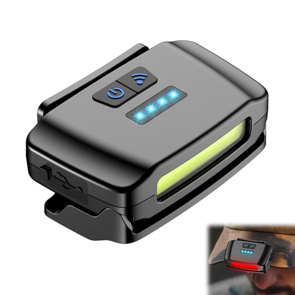 Rechargeable Clip-on Headlight with Mosquito Repellent Red Light, 250 Lumens USB Type-C Outdoor Light for Camping, Hiking, Hunting, Fishing