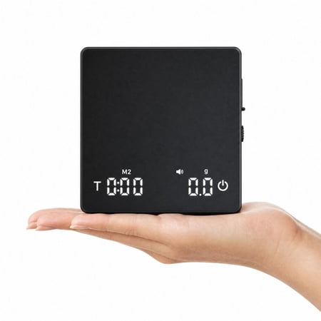 Espresso Scale with Timer, 2kg/0.1g Precision for Espresso and Pour Over Coffee, Rechargeable LED Display Digital Kitchen Scale