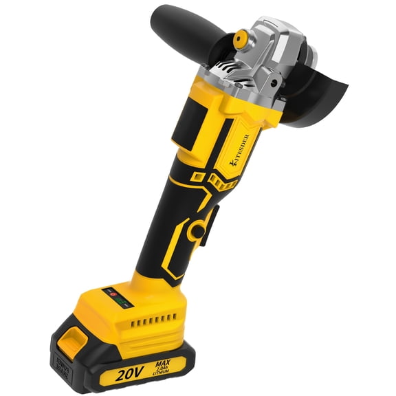 Rechargeable Cordless Angle Grinder Polisher with Lithium Battery, Fast Charger & Accessories, for Tile Stone Steel Grinding Polishing, Local Warehouse Shipping